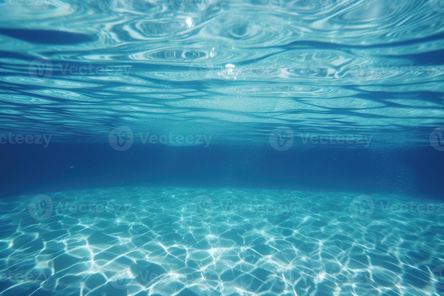 blu e superficie subacqueo sfondo. ai generato foto