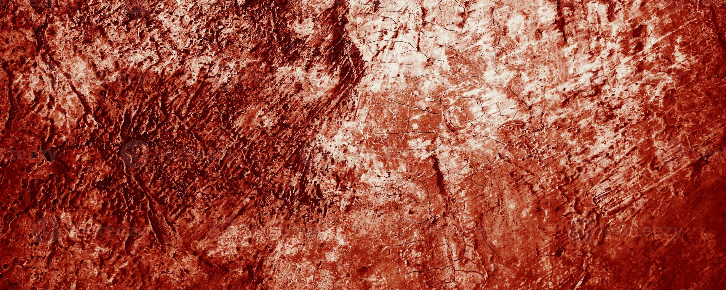 panoramico rosso parete grunge struttura. astratto pauroso calcestruzzo, orrore cemento per sfondo. foto