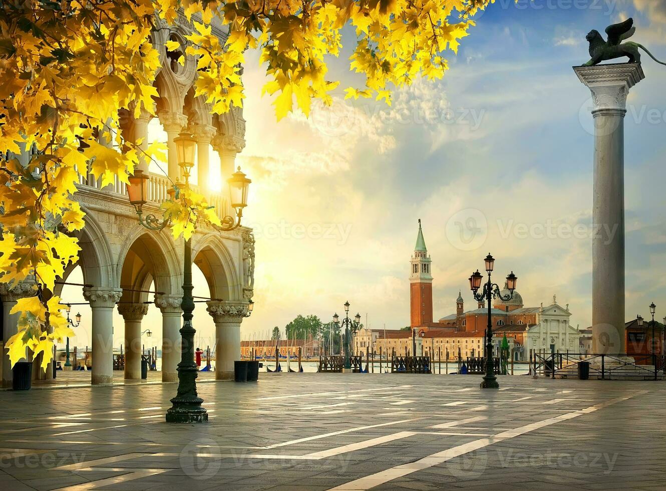 palazzo di dogi nel autunno foto