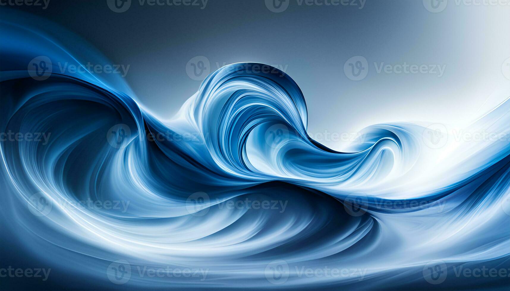 blu astratto onda di Fumo - generativo ai foto