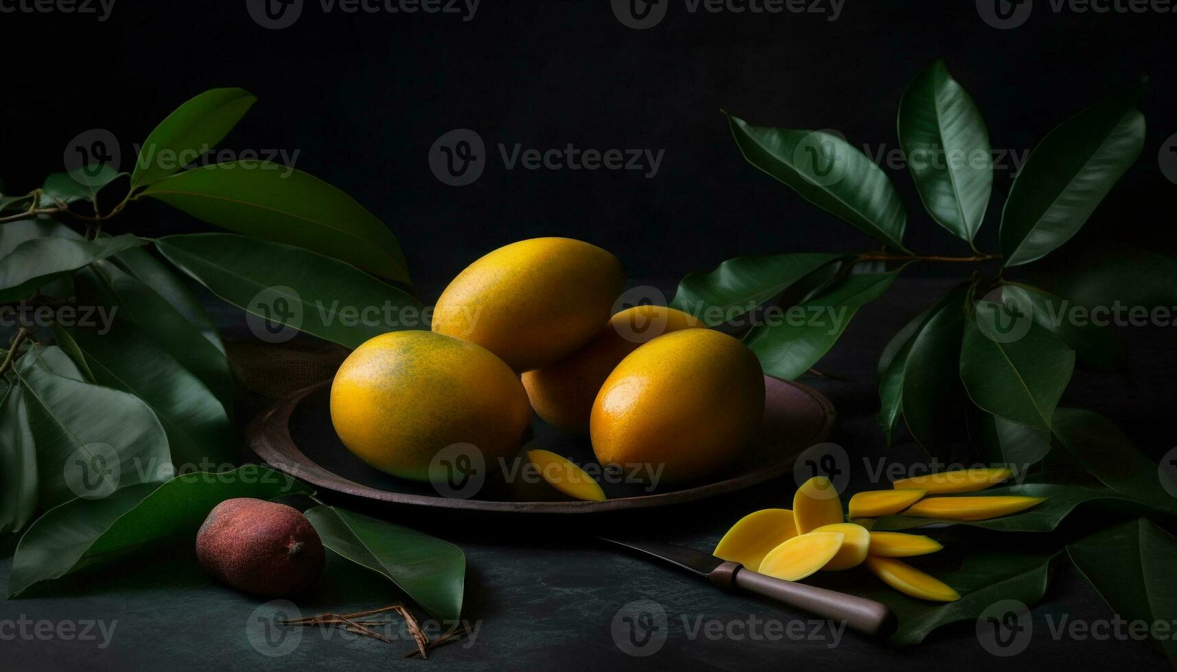 freschezza di maturo agrume frutta su un' di legno tavolo, salutare mangiare generato di ai foto
