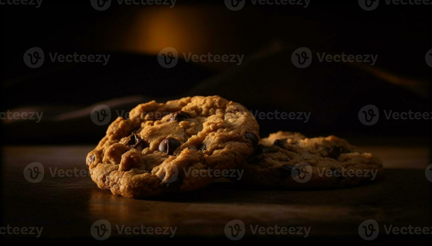 indulgente fatti in casa cioccolato patata fritta biscotti su rustico tavolo generato di ai foto