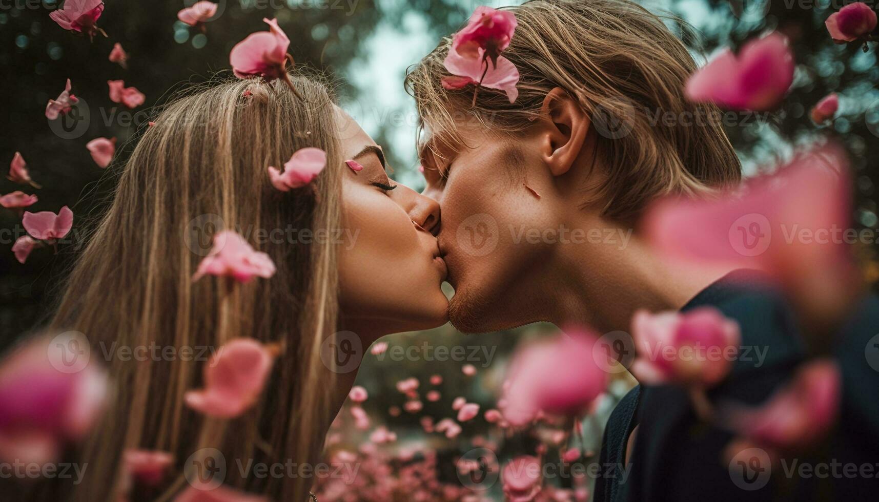 Due carino ragazze godendo estate giocando con fiori generato di ai foto