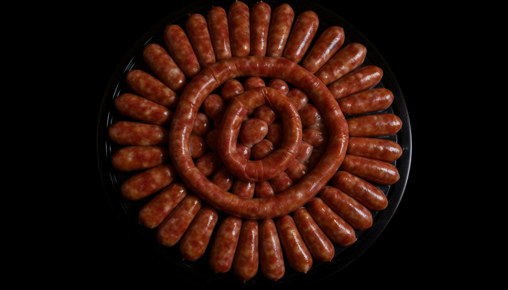 grigliato Maiale e Manzo bratwurst piatto, buongustaio pasto generato di ai foto