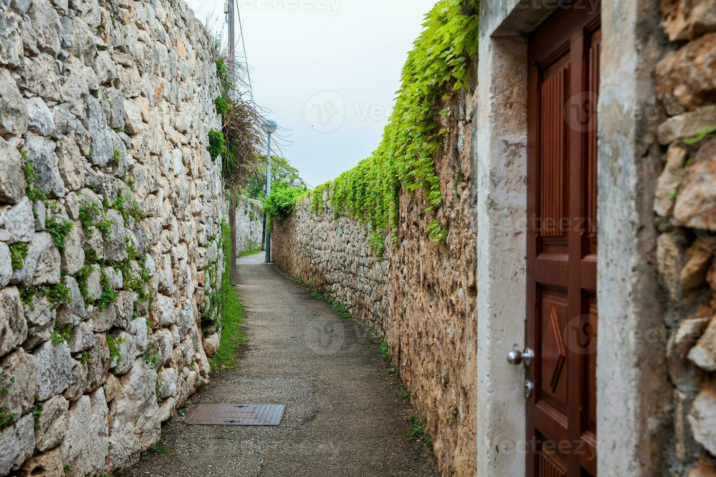 il bellissimo stretto vicoli di dubrovnik città foto