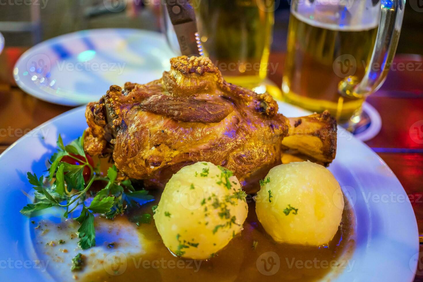 in profondità fritte Maiale nocca nel francoforte, Tedesco foto