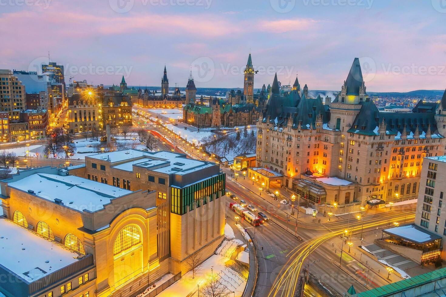 centro Ottawa città orizzonte, paesaggio urbano di Canada foto