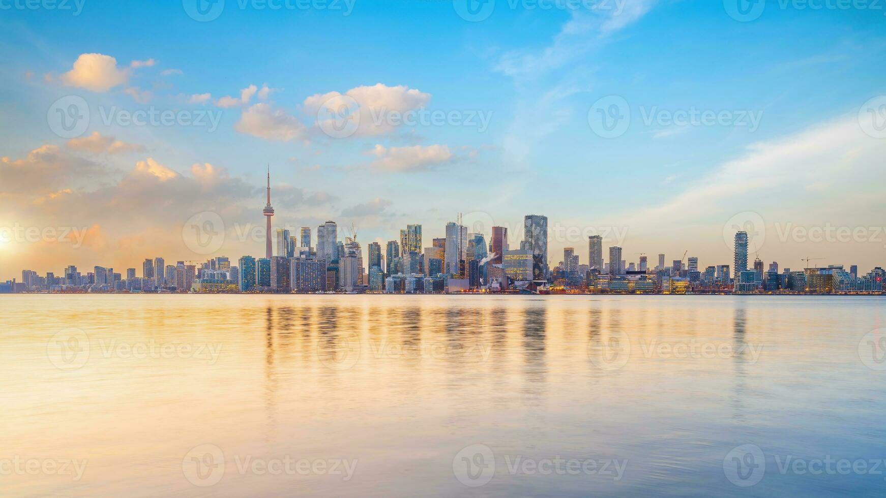 centro toronto città orizzonte, paesaggio urbano di Canada foto