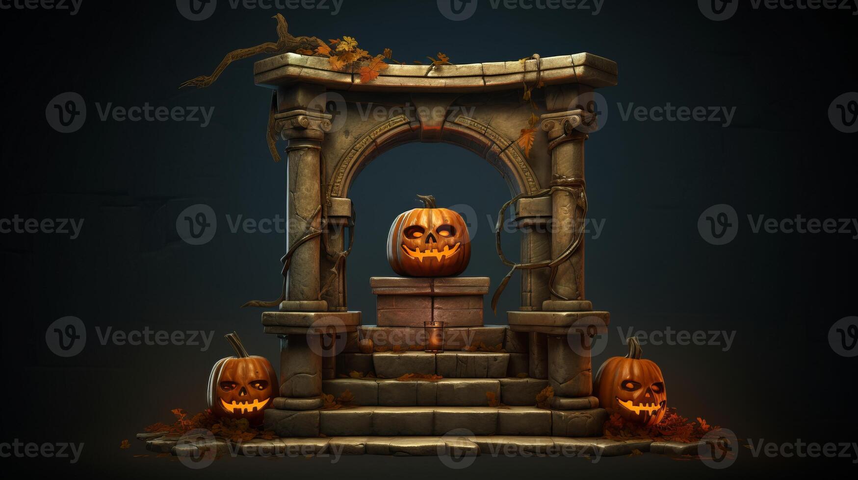 podio e minimo astratto sfondo per Halloween 31 ottobre foto