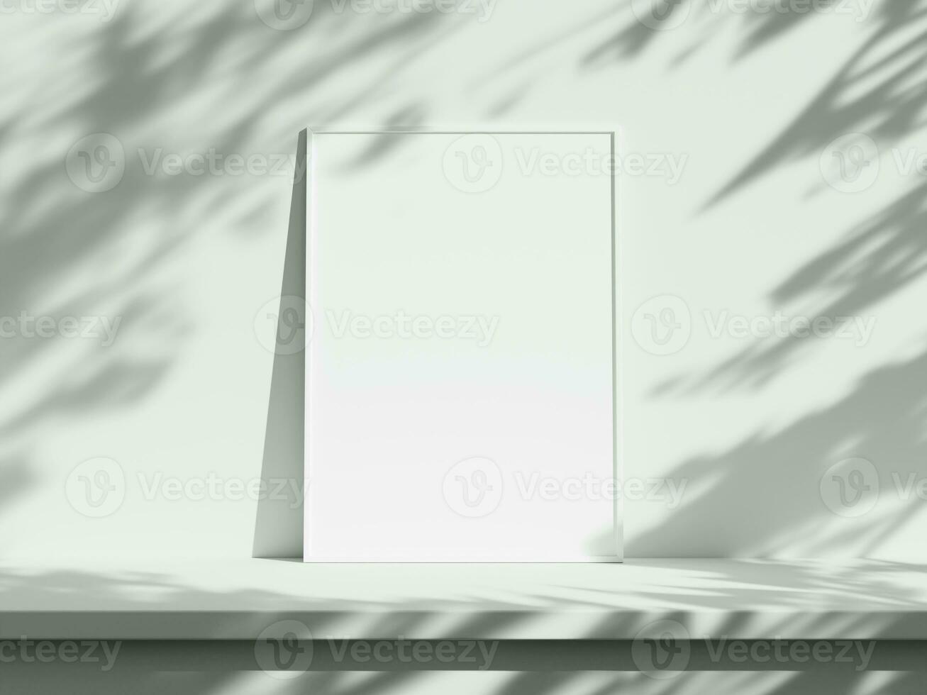 casa interno manifesto finto su con telaio su bianca parete sfondo foto