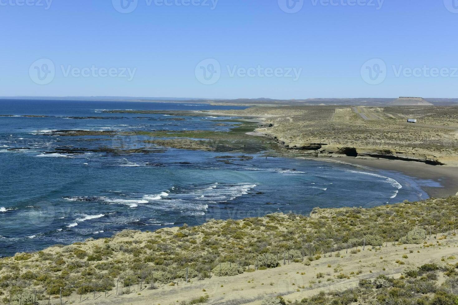 costiero paesaggio marino, patagonia, argentina foto