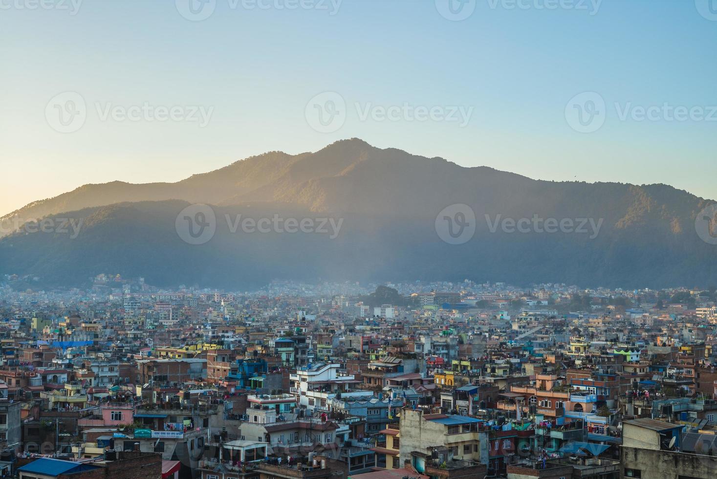 skyline di kathmandu, la capitale del nepal foto