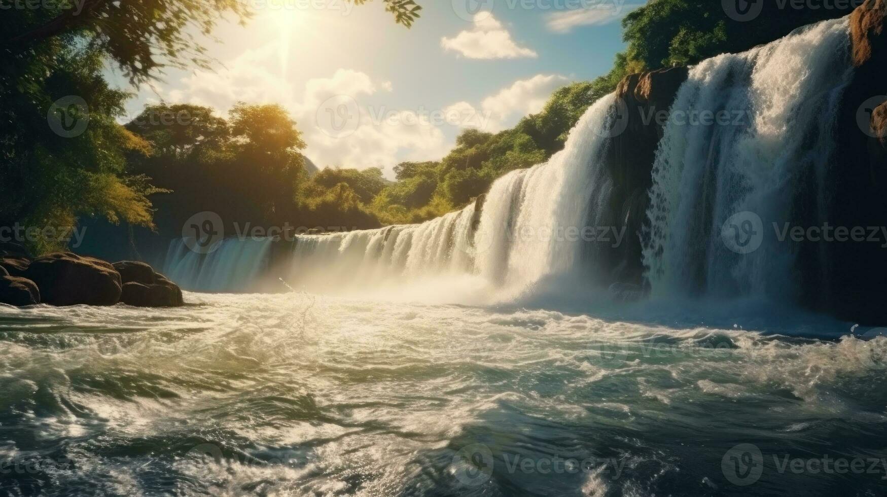 naturale cascata sfondo foto