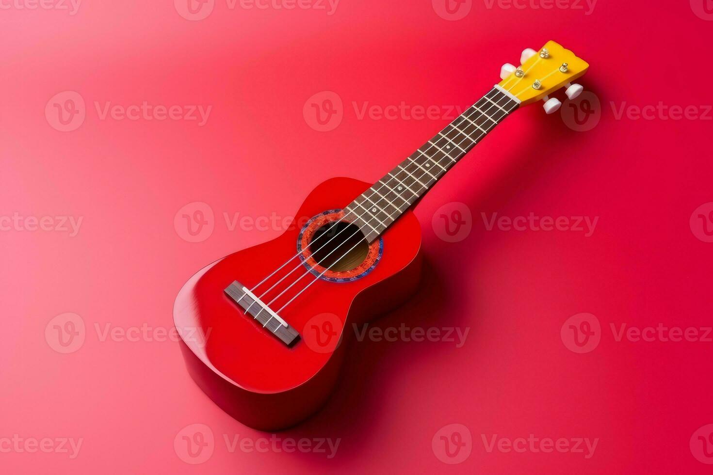 colorato Marrone ukulele. creare ai foto