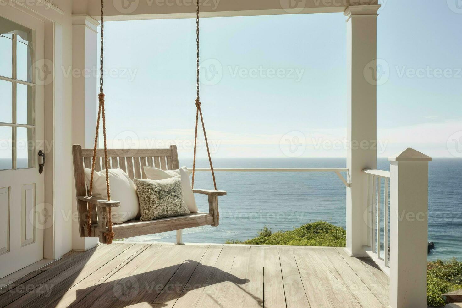 swing sedia mare portico. creare ai foto