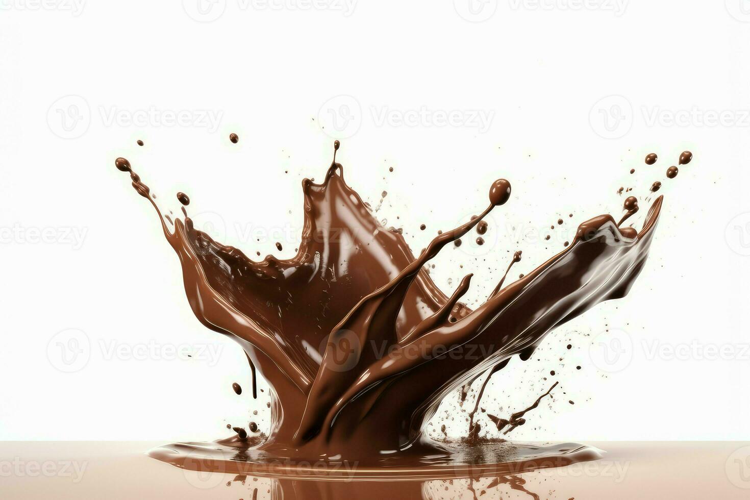 cioccolato spruzzata. creare ai foto