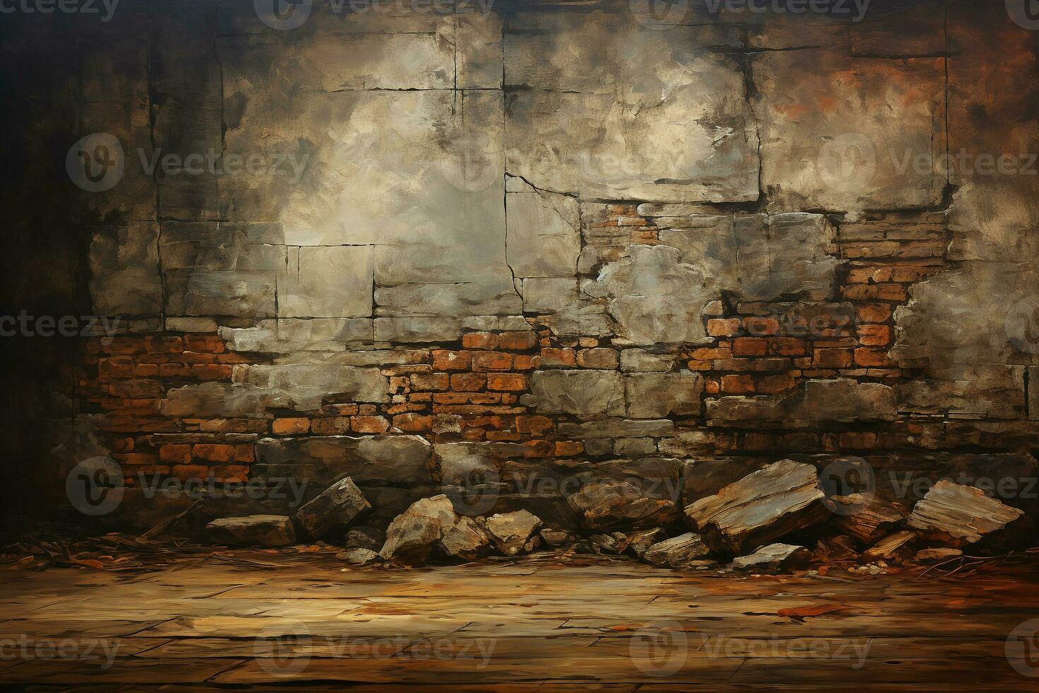 olio pittura di vecchio Britannico parete struttura. ai generativo foto