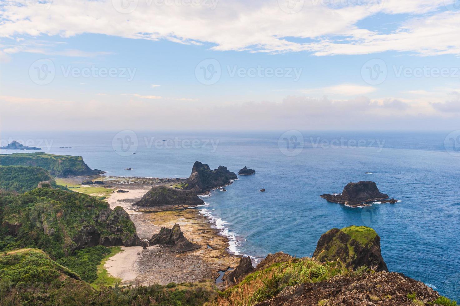 paesaggio di haishenping, ludao, isola verde a taiwan foto