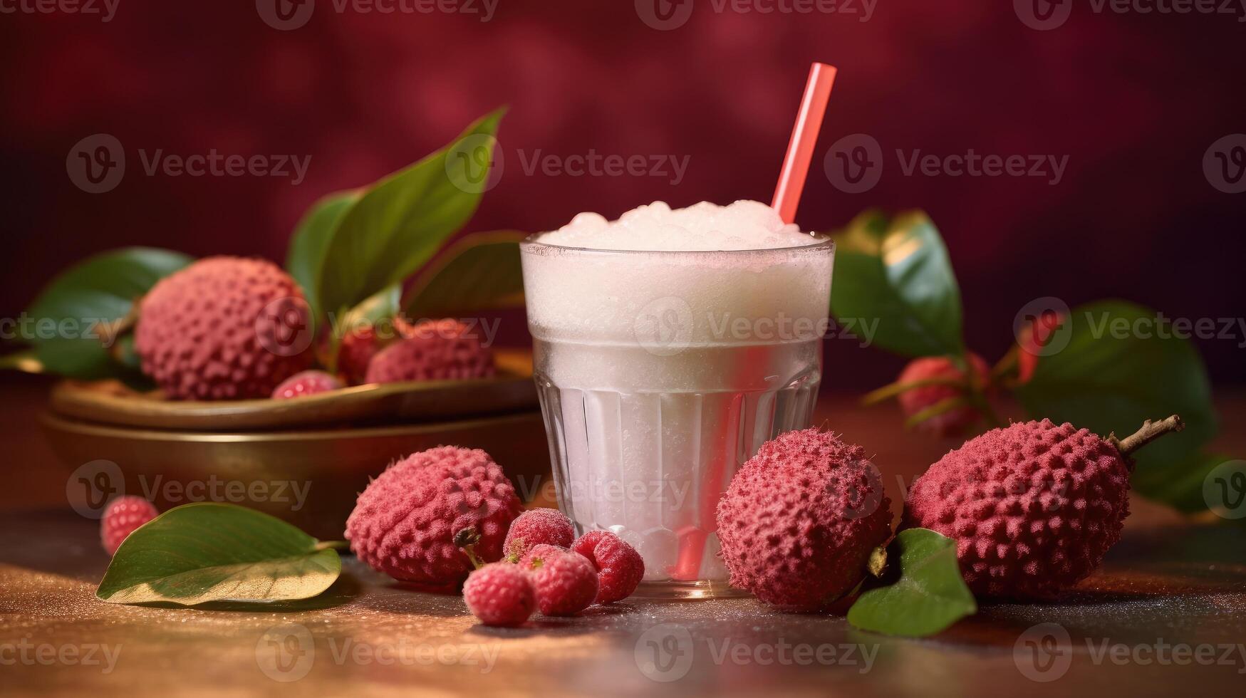 lychee succo ai generato foto