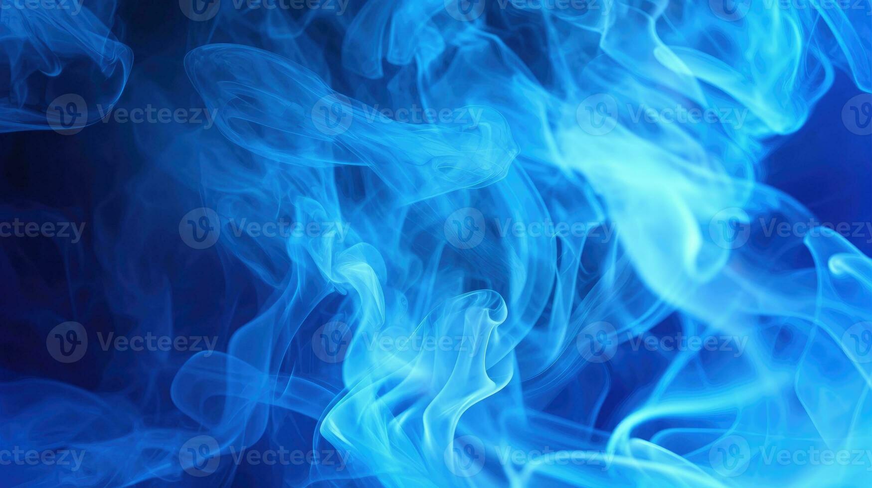 neon blu Fumo sfondo ai generato foto
