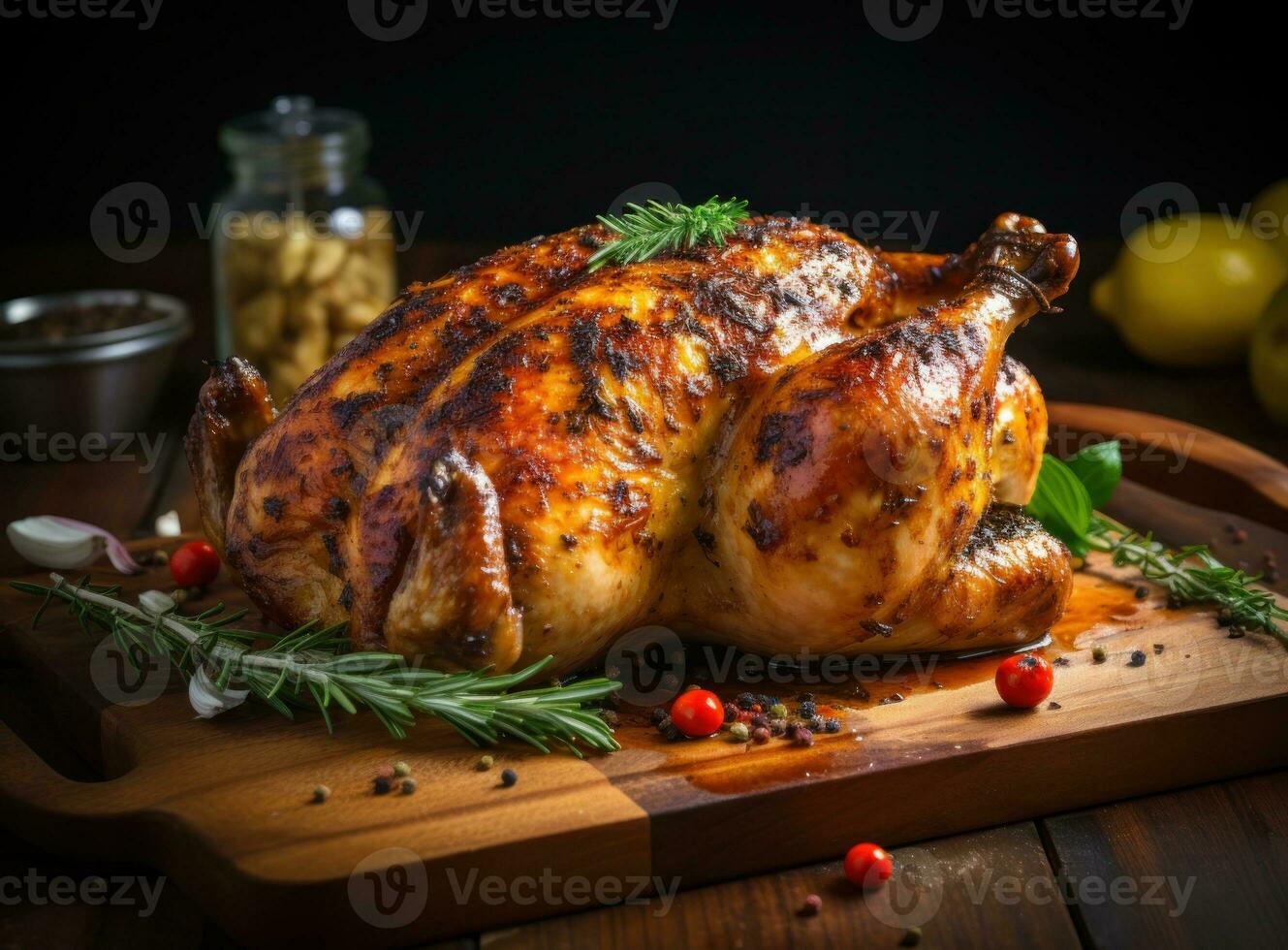 pollo e verdure grigliate foto