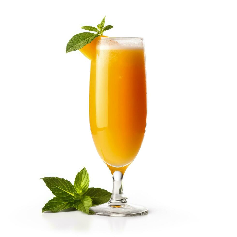 ideale bellini cocktail isolato su bianca sfondo foto