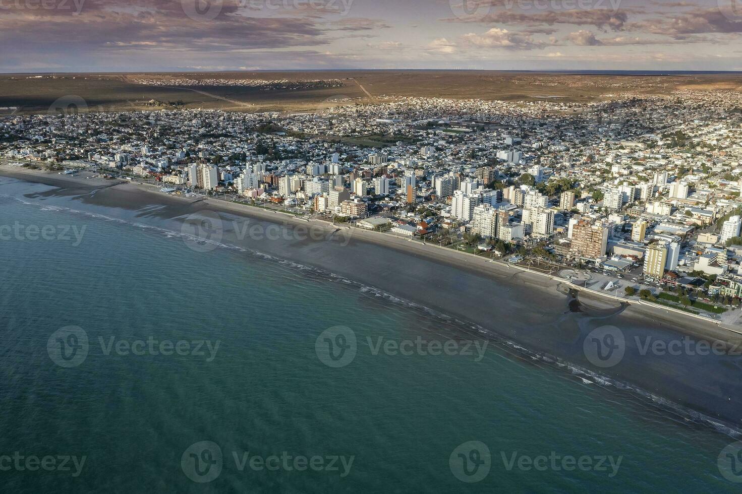 uerto madryn città, Ingresso portale per il penisola valdes naturale Riserva, mondo eredità luogo, patagonia, argentina. foto