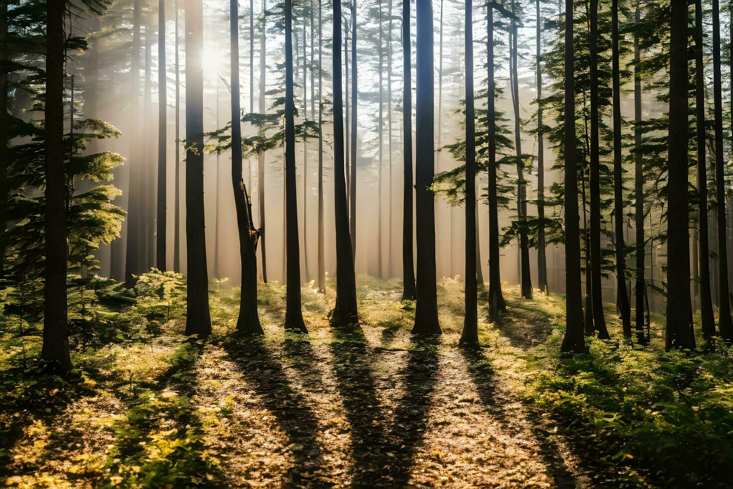 foresta durante il giorno foto