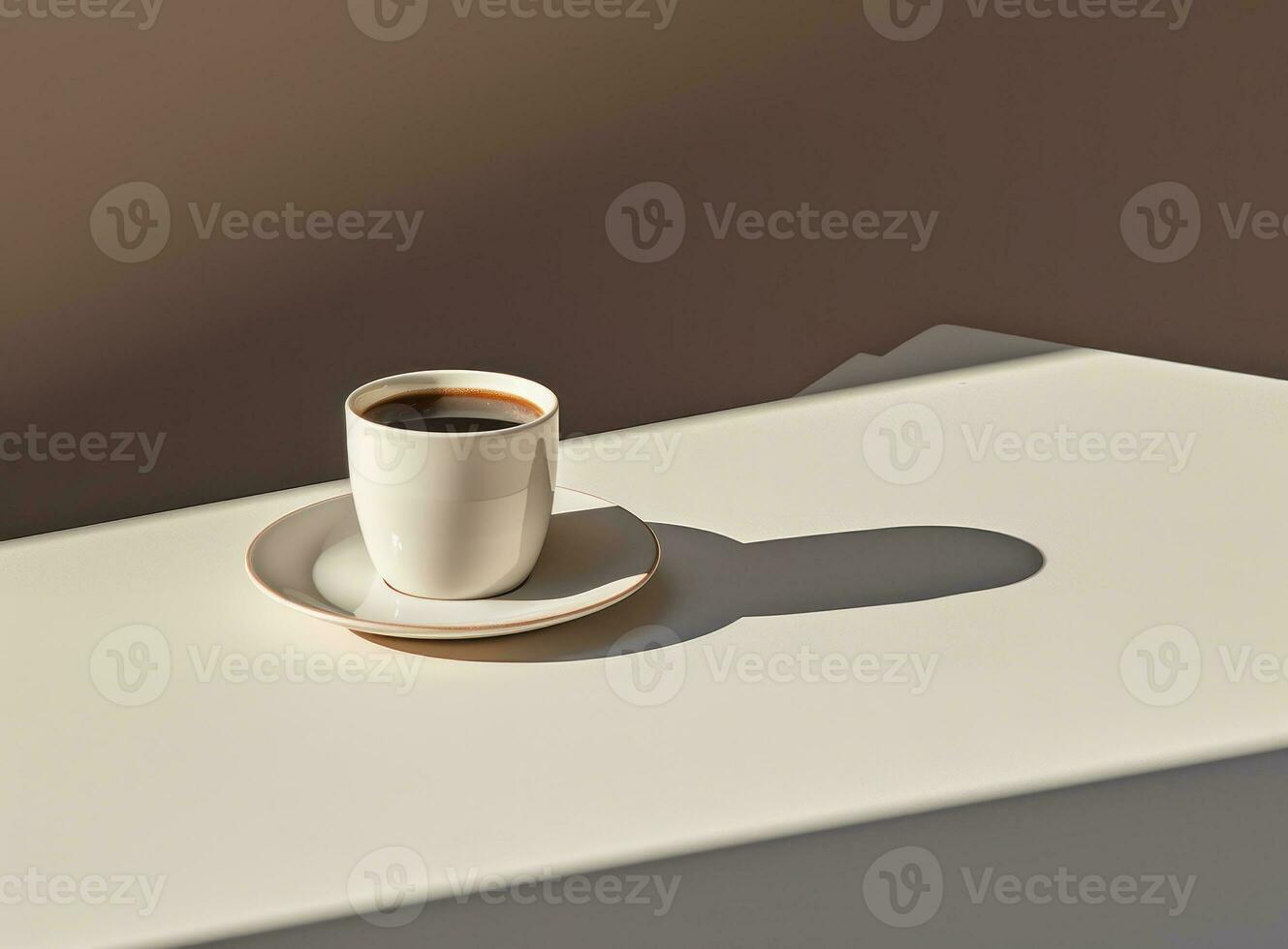 minimalista sfondo con tazza di caffè foto