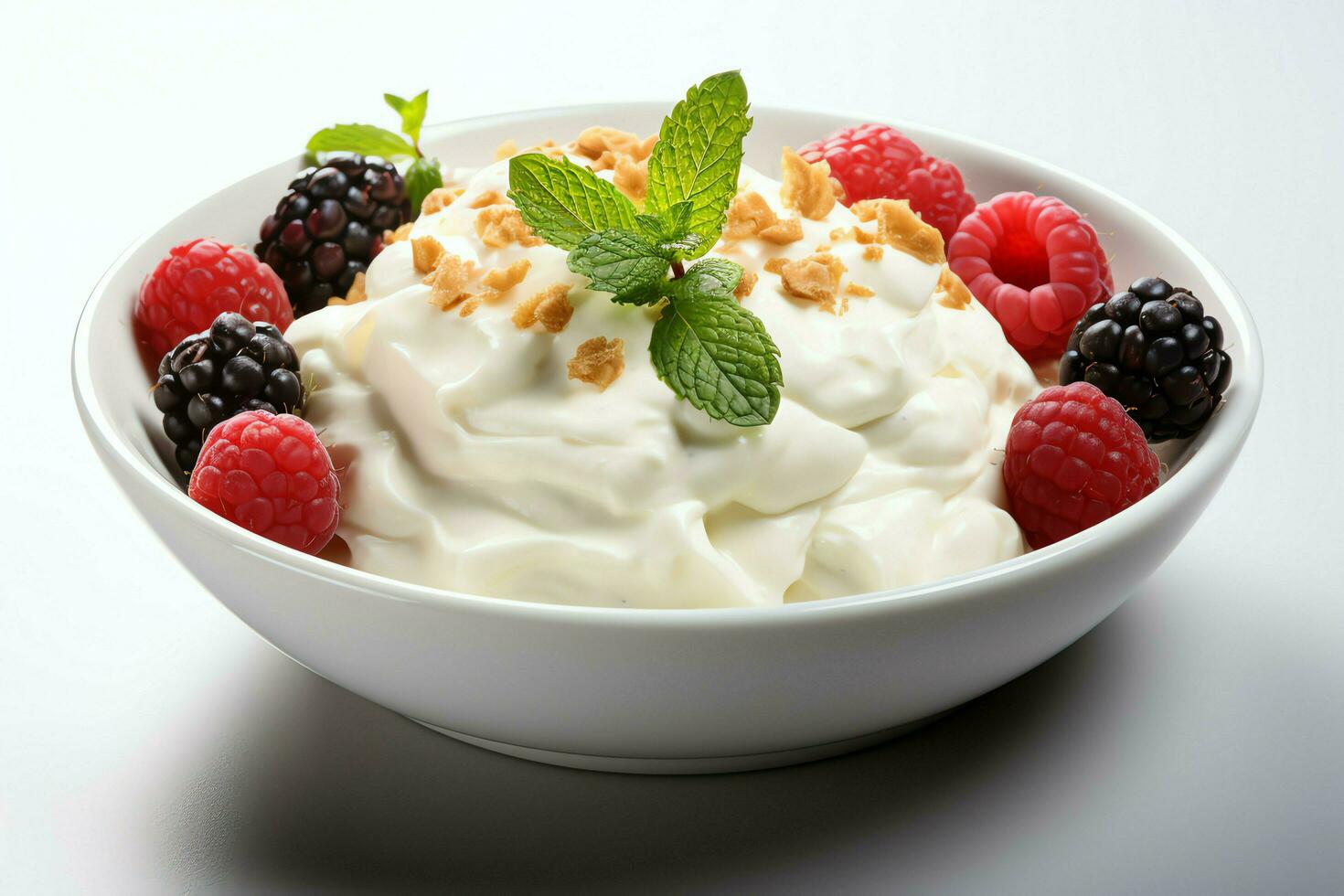 un' delizioso Mela la minestra cibo nel un' ciotola. inverno cibo e salutare proteina la minestra pasto concetto di ai generato foto