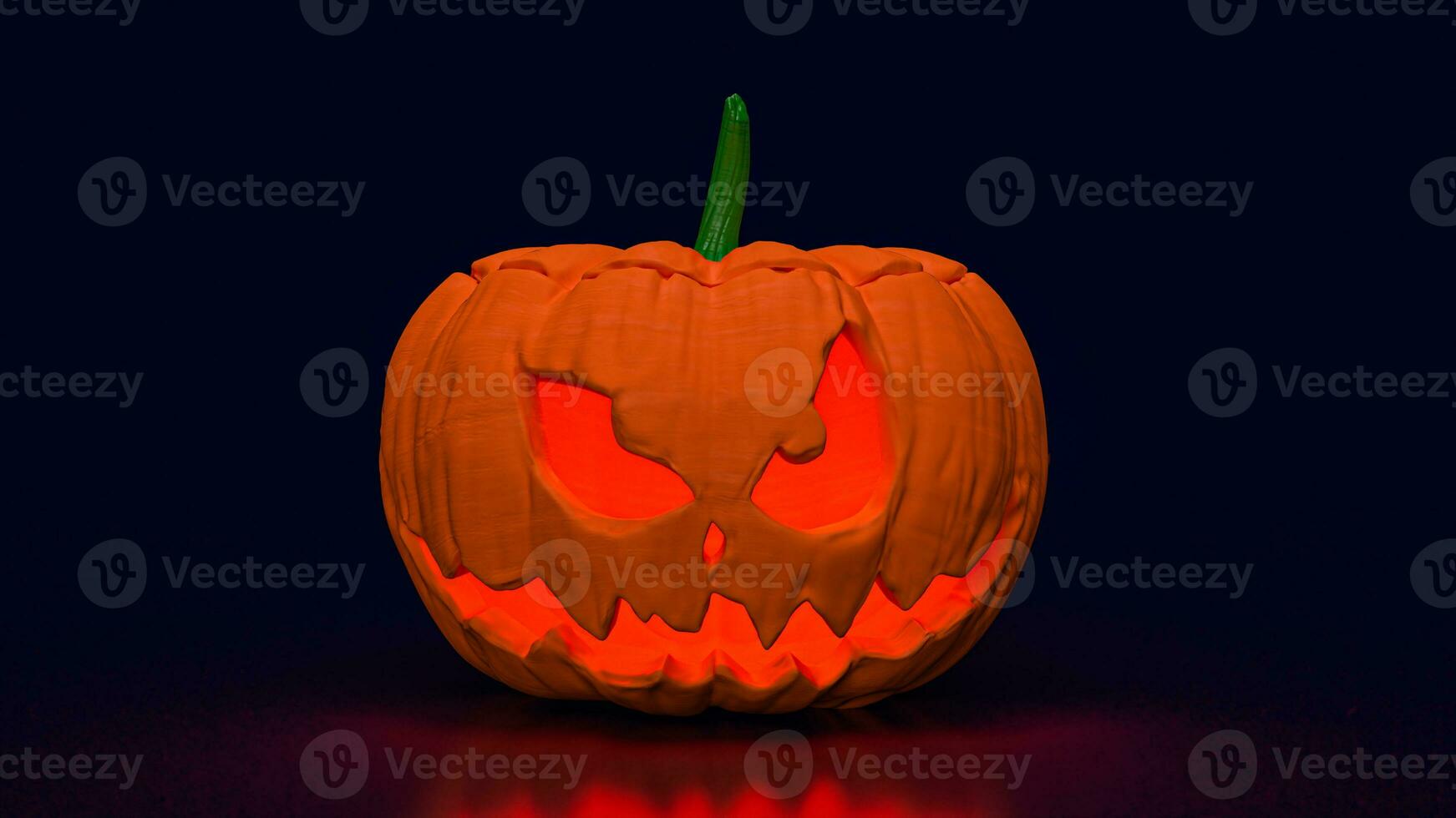 il Jack o lanterna zucca per Halloween soddisfare 3d interpretazione foto
