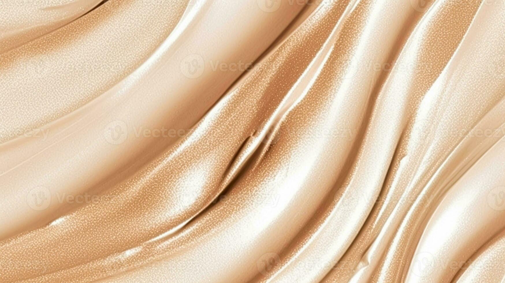 d'oro beige cosmetico struttura, liquido fondazione, oro luccichio, abbronzante, evidenziatore o correttore come bellezza trucco Prodotto sfondo, cura della pelle cosmetici e lusso trucco, generativo ai foto