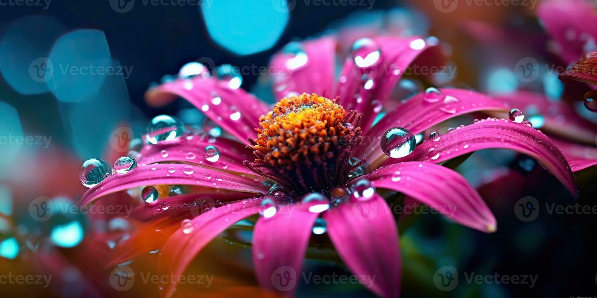 ai generato. ai generativo. botanico fiore petalo con acqua far cadere. estetica fiorire romantico pianta vibrazione. grafico arte foto