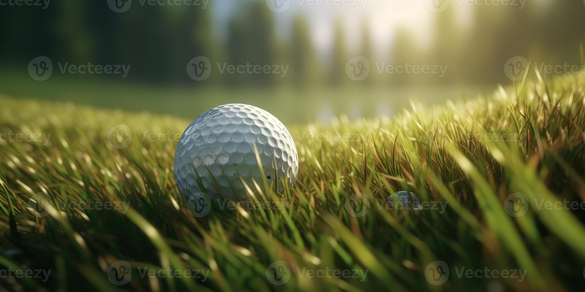 ai generato. ai generativo. golf palla gioco sport natura all'aperto su verde erba campo. all'aperto attività lusso stile di vita. grafico arte foto