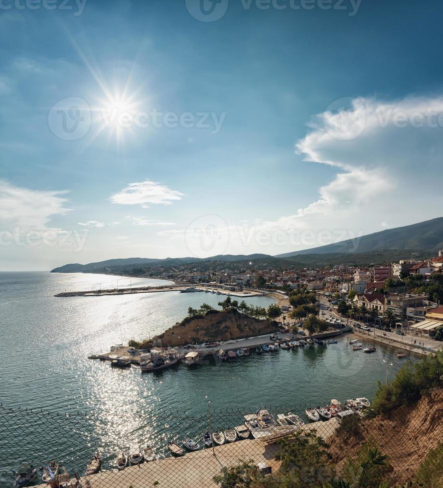 limenaria dall'alto, thassos, grecia. foto