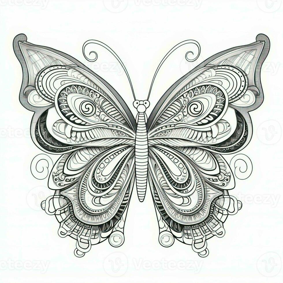 adulto farfalla colorazione pagine foto