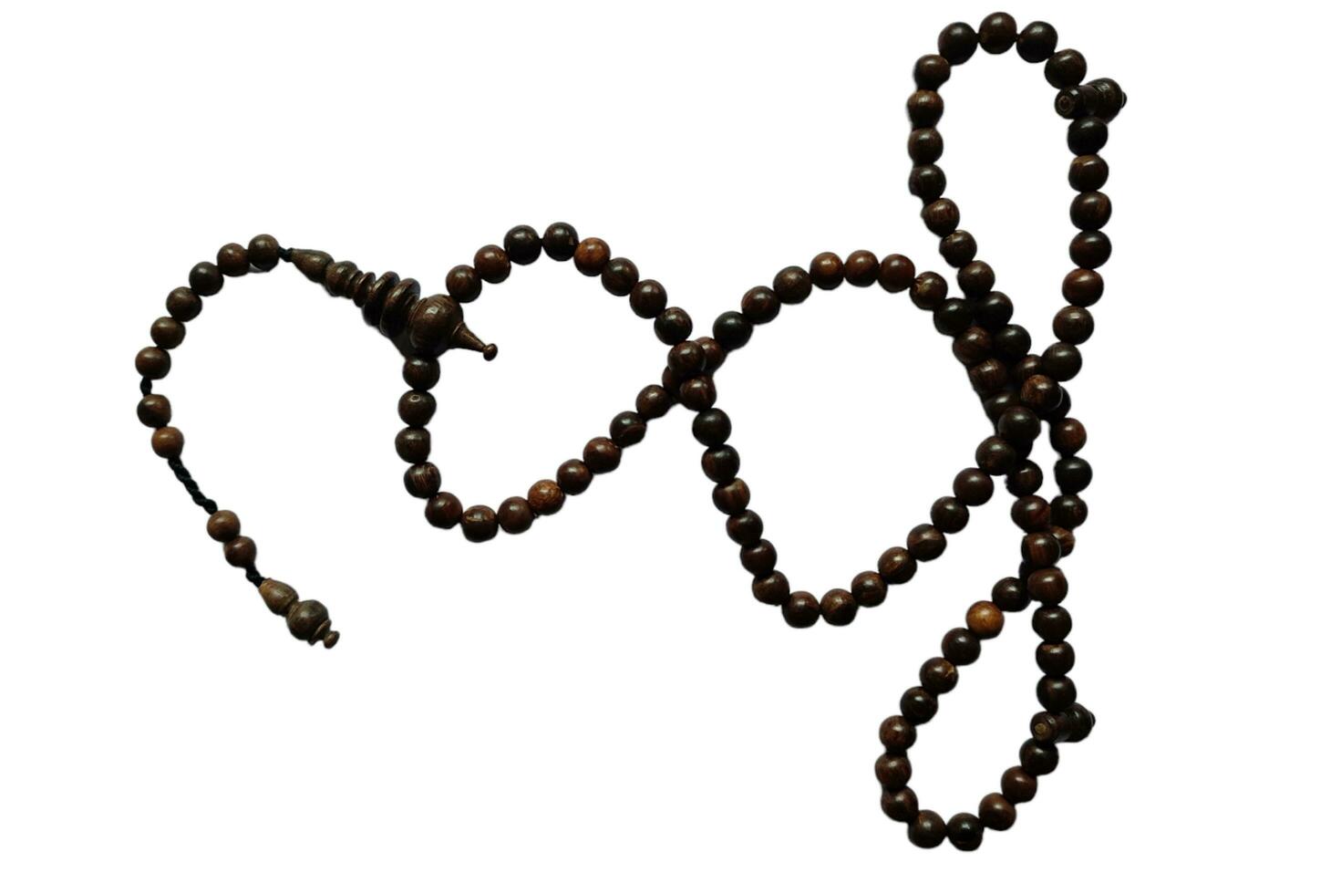 tasbih oud solido legna per pregare per Allah per musulmano religione foto