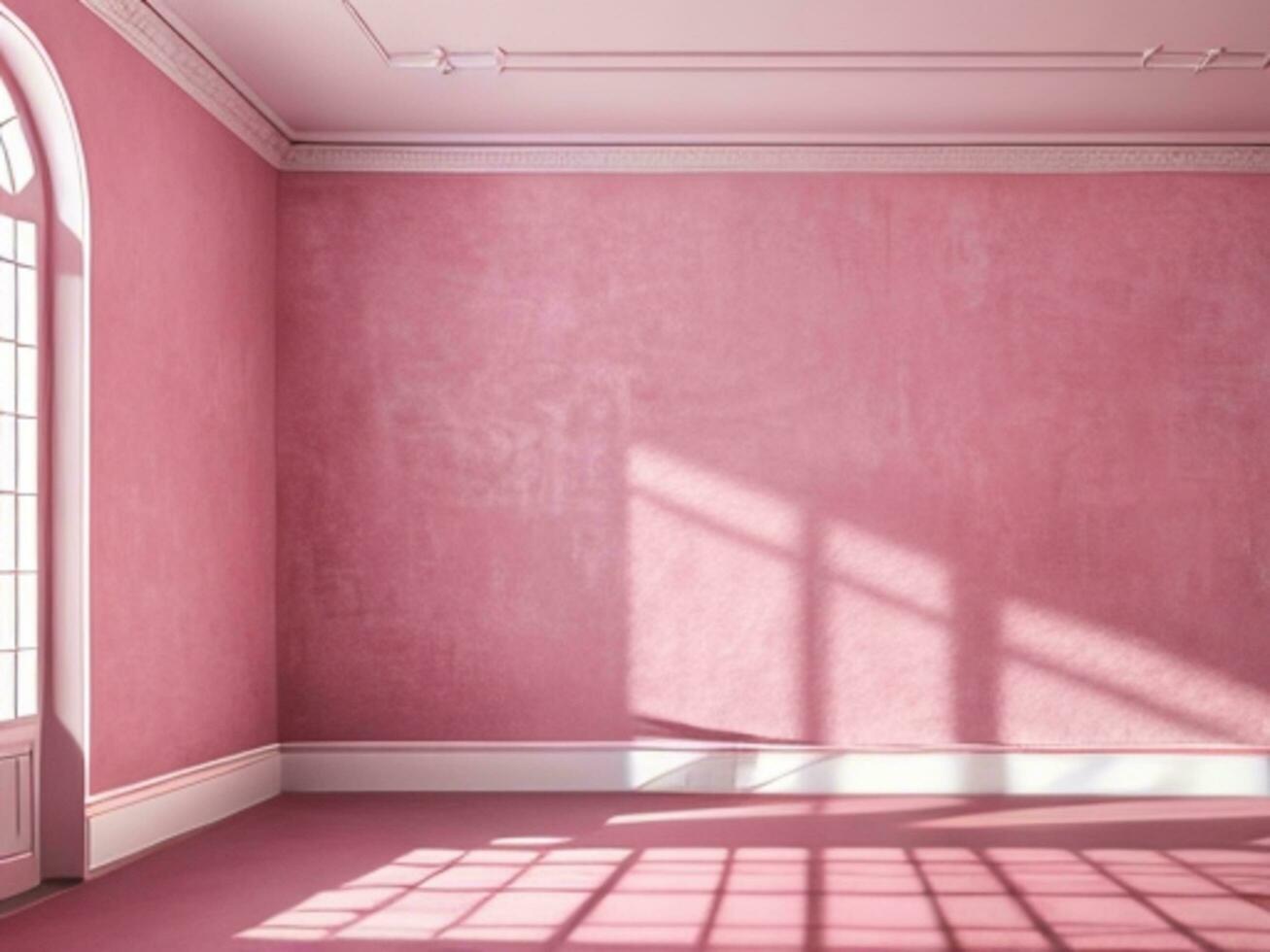 ai generativo. lusso un' rosa parete vuoto camera sfondo, casa vita. ai generato foto
