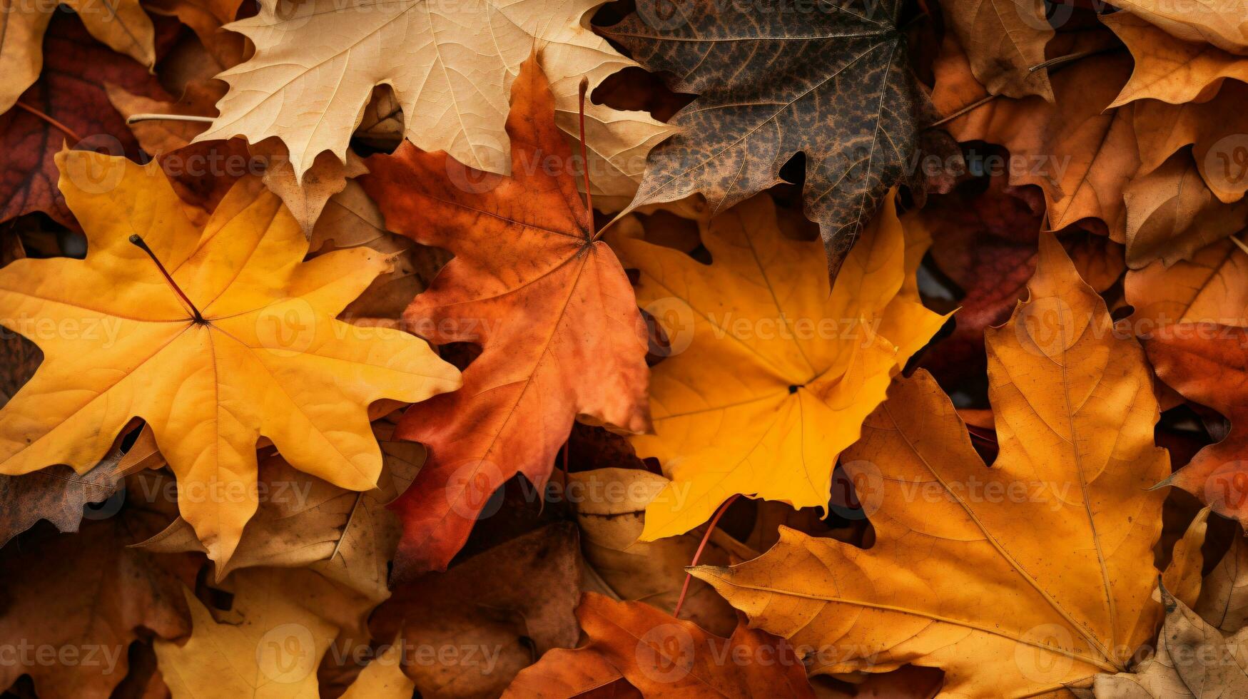 autunno colorato acero le foglie sfondo. ai generativo foto