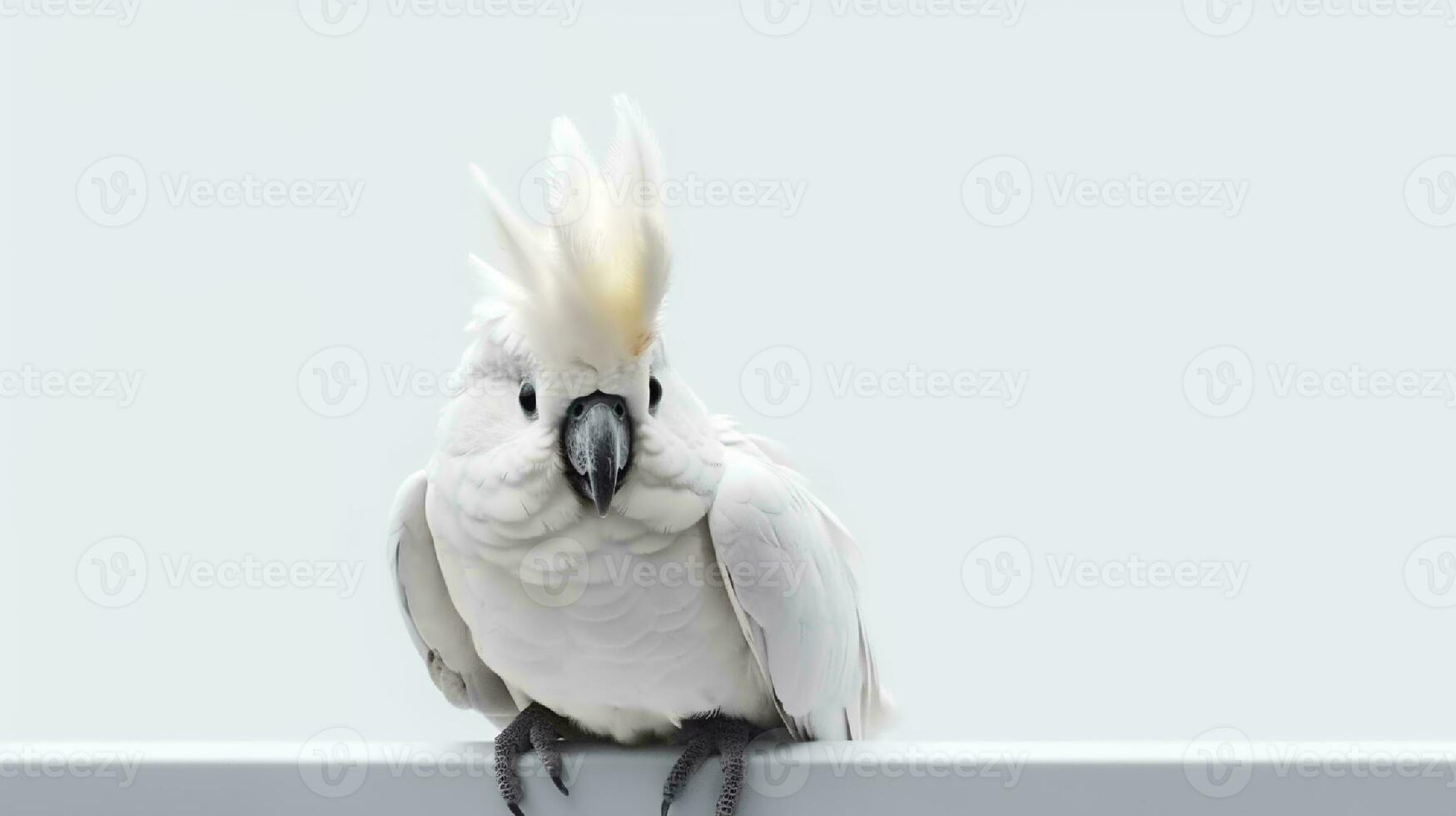 foto di un' cockatiel uccello su bianca sfondo. generativo ai