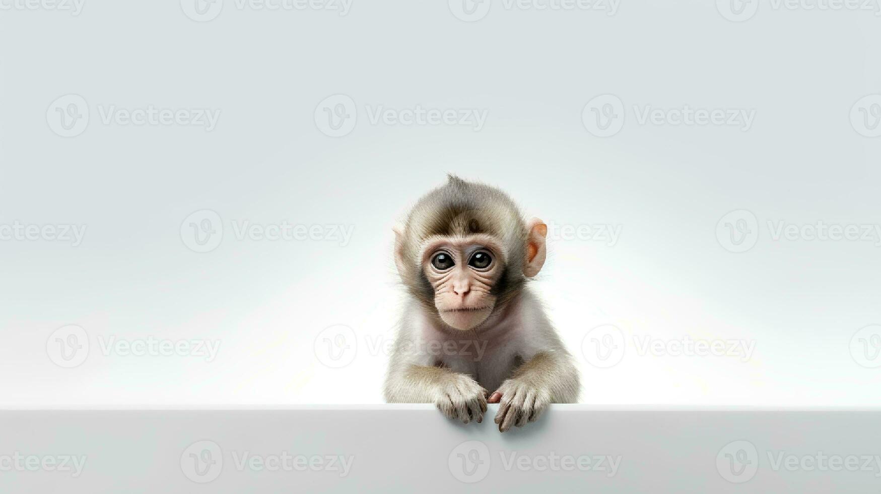 foto di un' scimmia su bianca sfondo