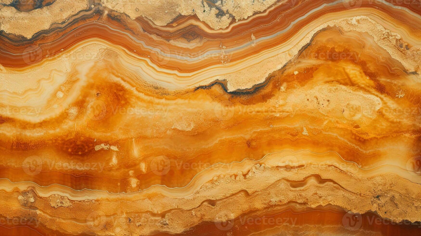 generativo ai, naturale vulcanico agata pietre avvicinamento leggero arancia, albicocca schiacciare e d'oro struttura. sfondo sfondo, quarzo marmo, decorativo roccia modello. foto