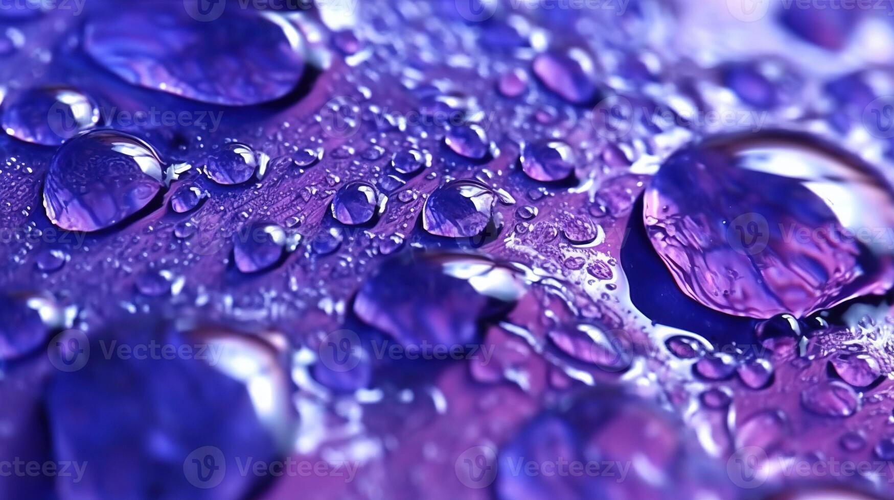 generativo ai, lavanda colore. struttura di leggero viola viola gel con gocce e onde su morbido sfondo. liquido bellezza Prodotto avvicinamento foto