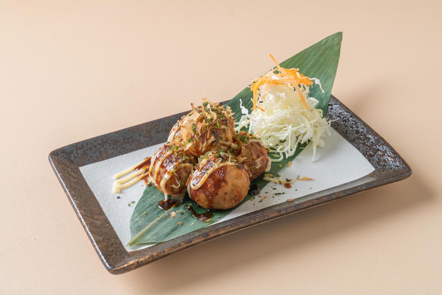 gnocchi di takoyaki o polpette di polpo foto