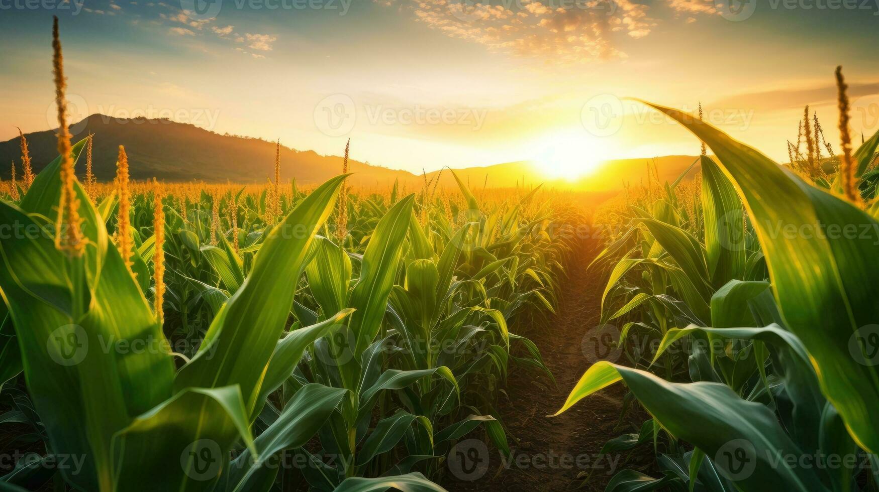 Mais pannocchie nel agricoltura campo. foto