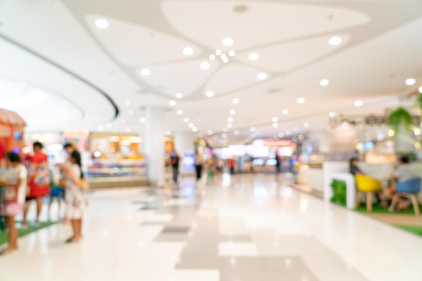 sfocatura astratta centro commerciale o interno del grande magazzino per lo sfondo foto