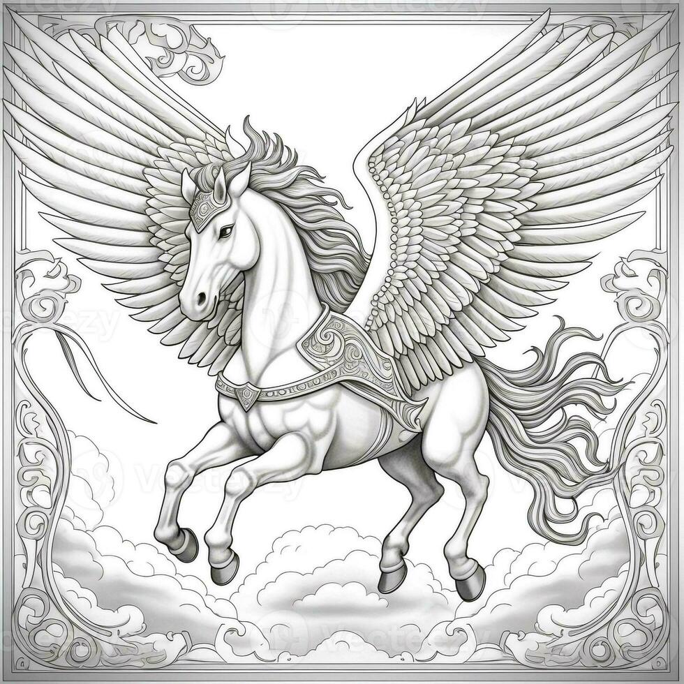 Pegasus colorazione pagine foto