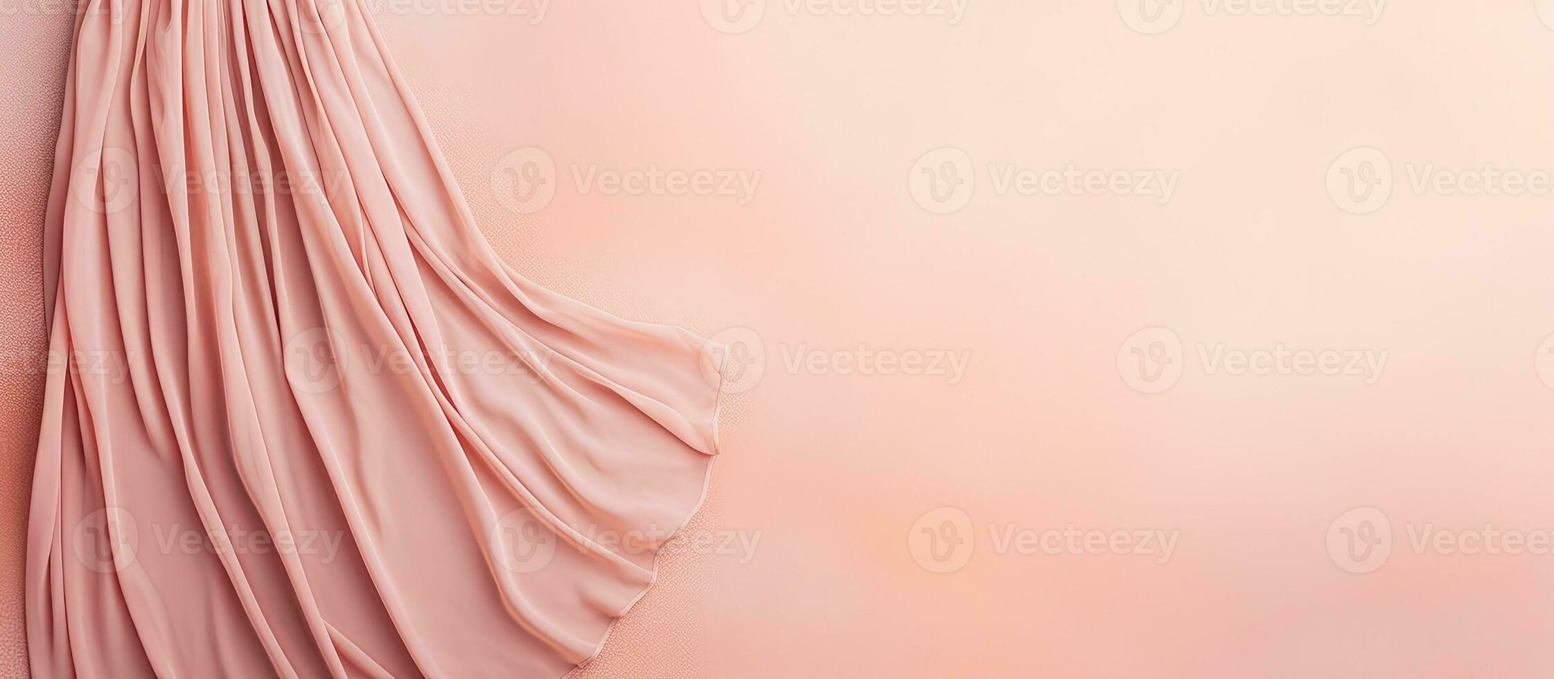 foto di un' donna nel un' vivace rosa vestito in piedi contro un' vuoto parete con copia spazio