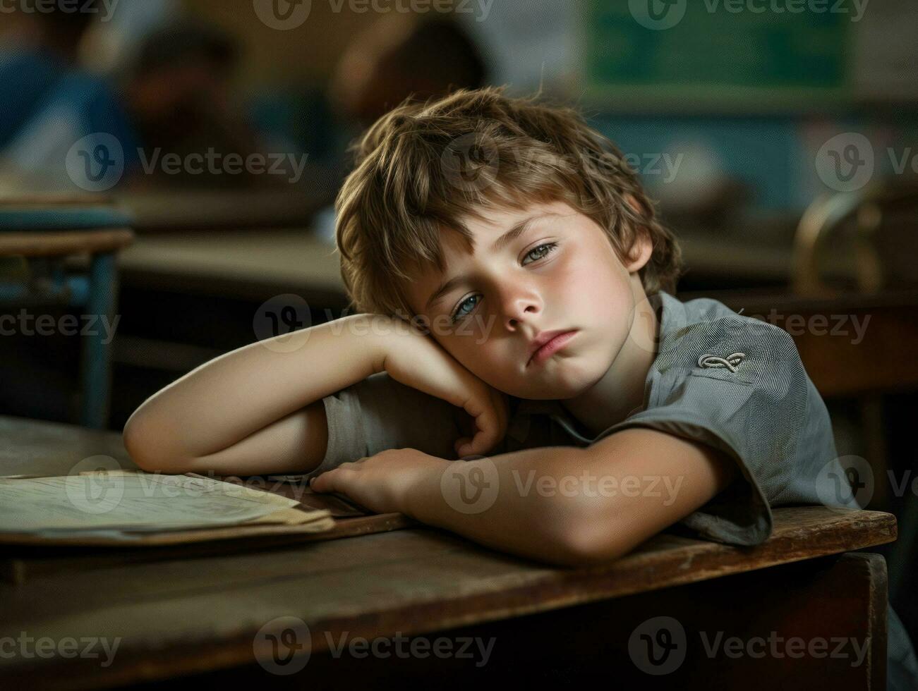 foto di emotivo dinamico posa brasiliano ragazzo nel scuola ai generativo