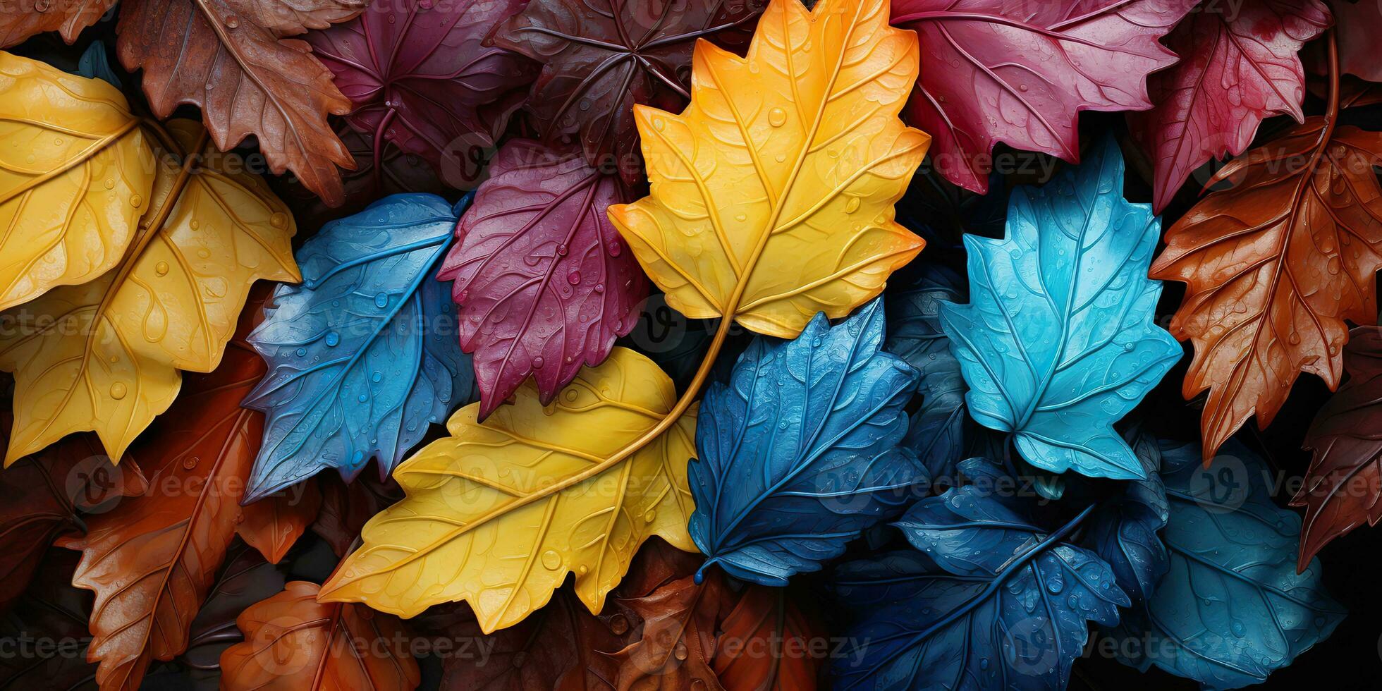 ai generato. ai generativo. luminosa colori autunno le foglie sfondo decorazione. grafico modello natura all'aperto modello struttura. grafico arte foto